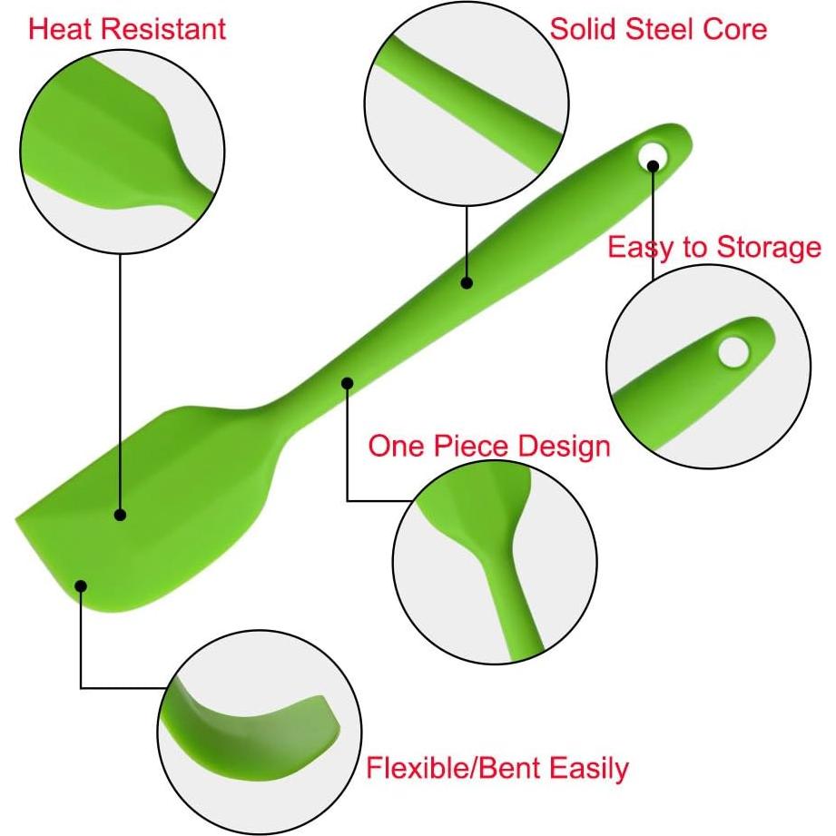 Espátulas de Silicona MOACC 21.5 cm Antiadherente 5 Piezas