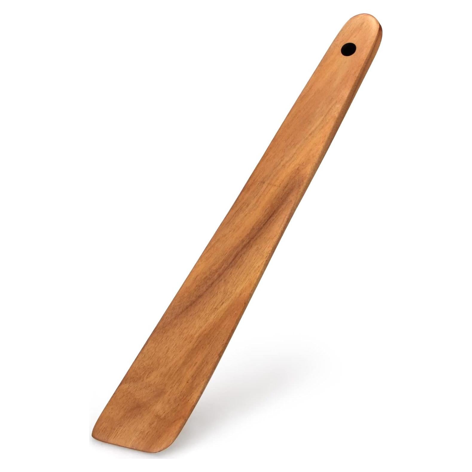 Espátula de Madera de Teca Ayiaren 30 cm Utensilio de Cocina