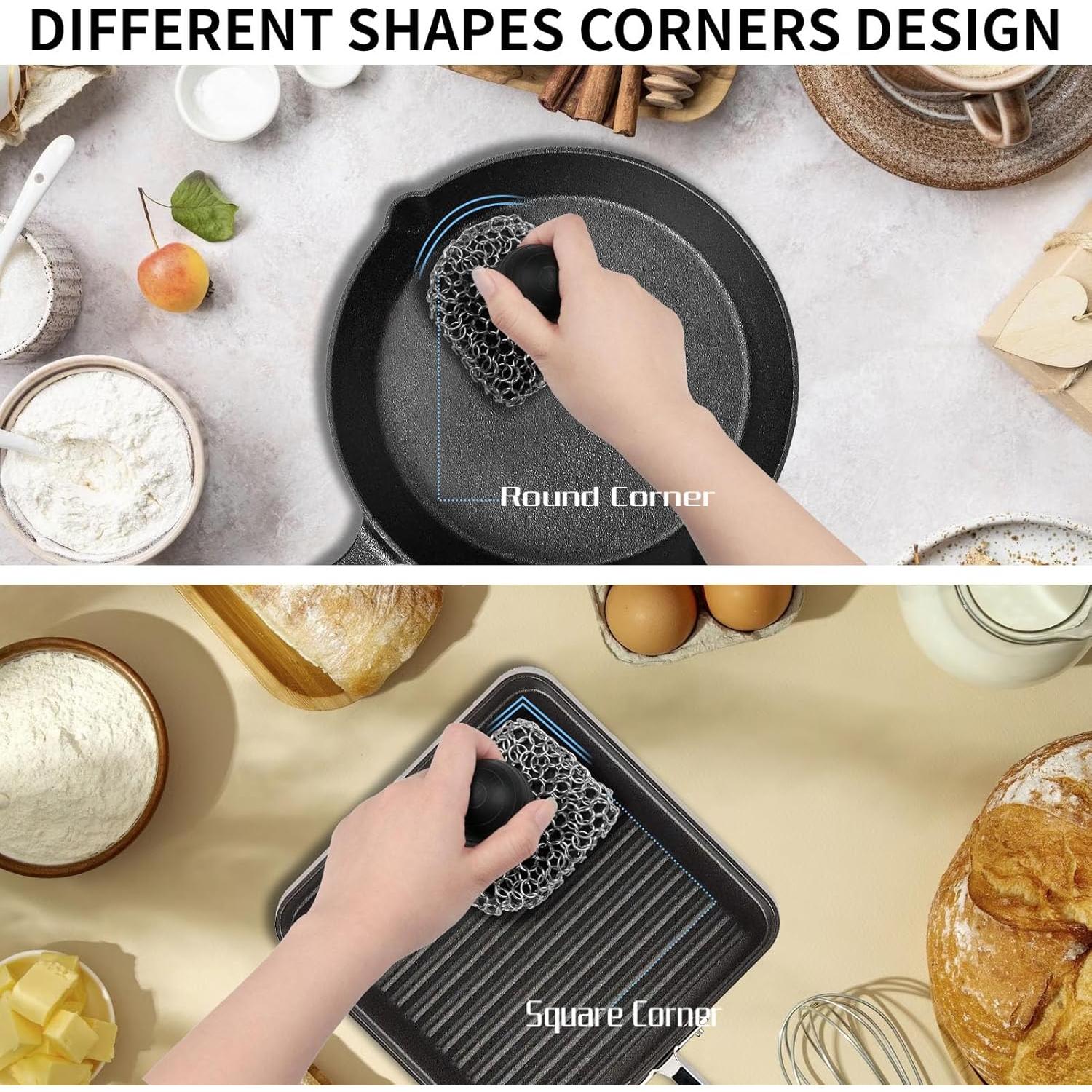 Estropajo de Hierro Fundido VinYankee con Raspador Negro