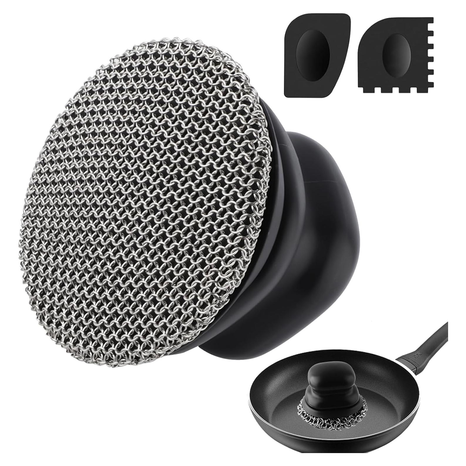 Estropajo de Hierro Fundido SEFONE con Mango Ergonómico