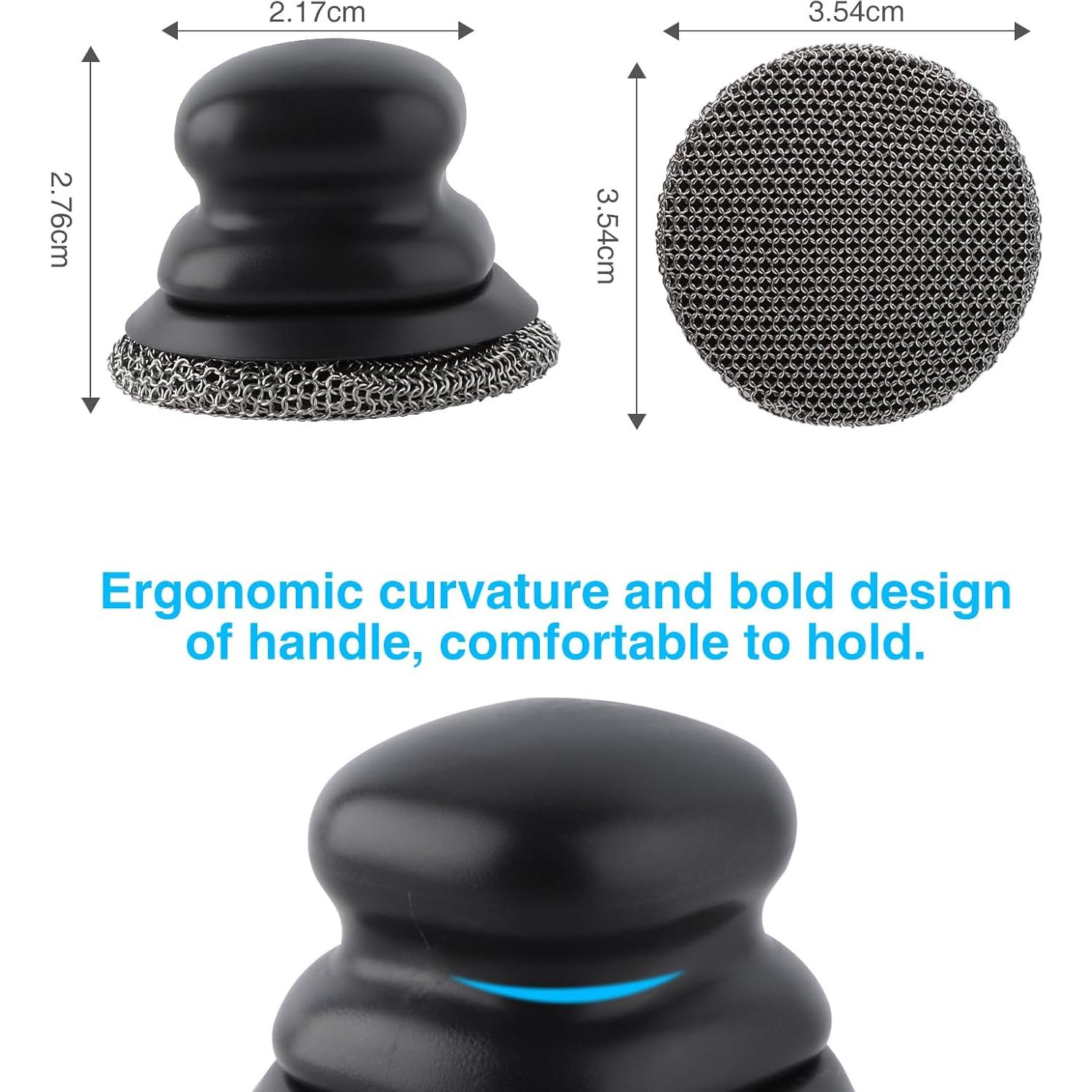 Estropajo de Hierro Fundido SEFONE con Mango Ergonómico