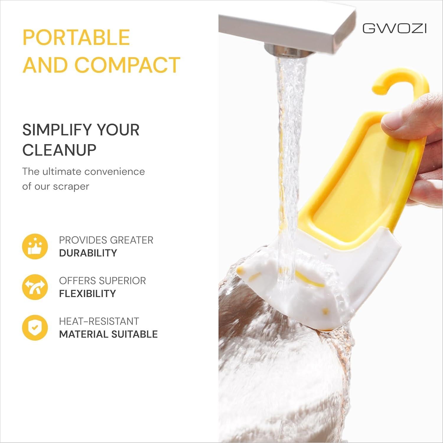 Raspador de Sartenes de Silicona GWOZI - Herramienta Ergonómica