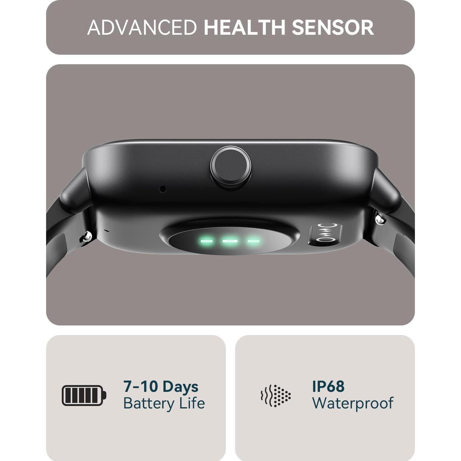 Reloj Inteligente aeac IDW19 1.8" HD Fitness IP68 Negro