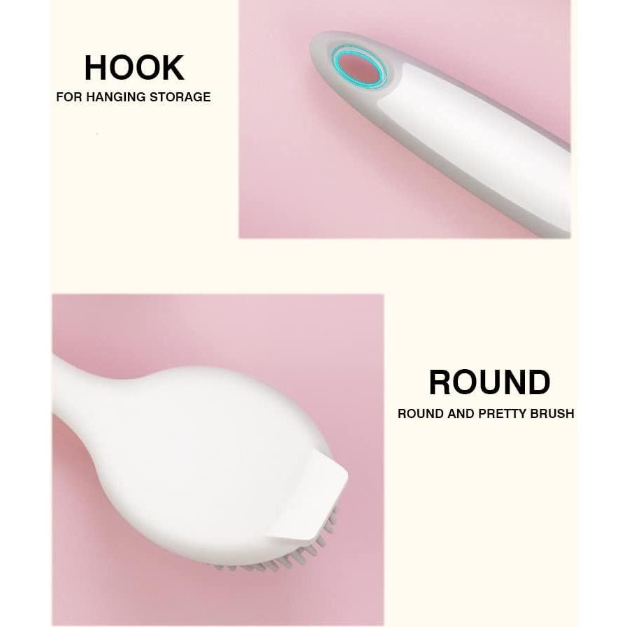 Cepillo de Silicona AMORBASE para Platos y Verduras - Blanco/Gris