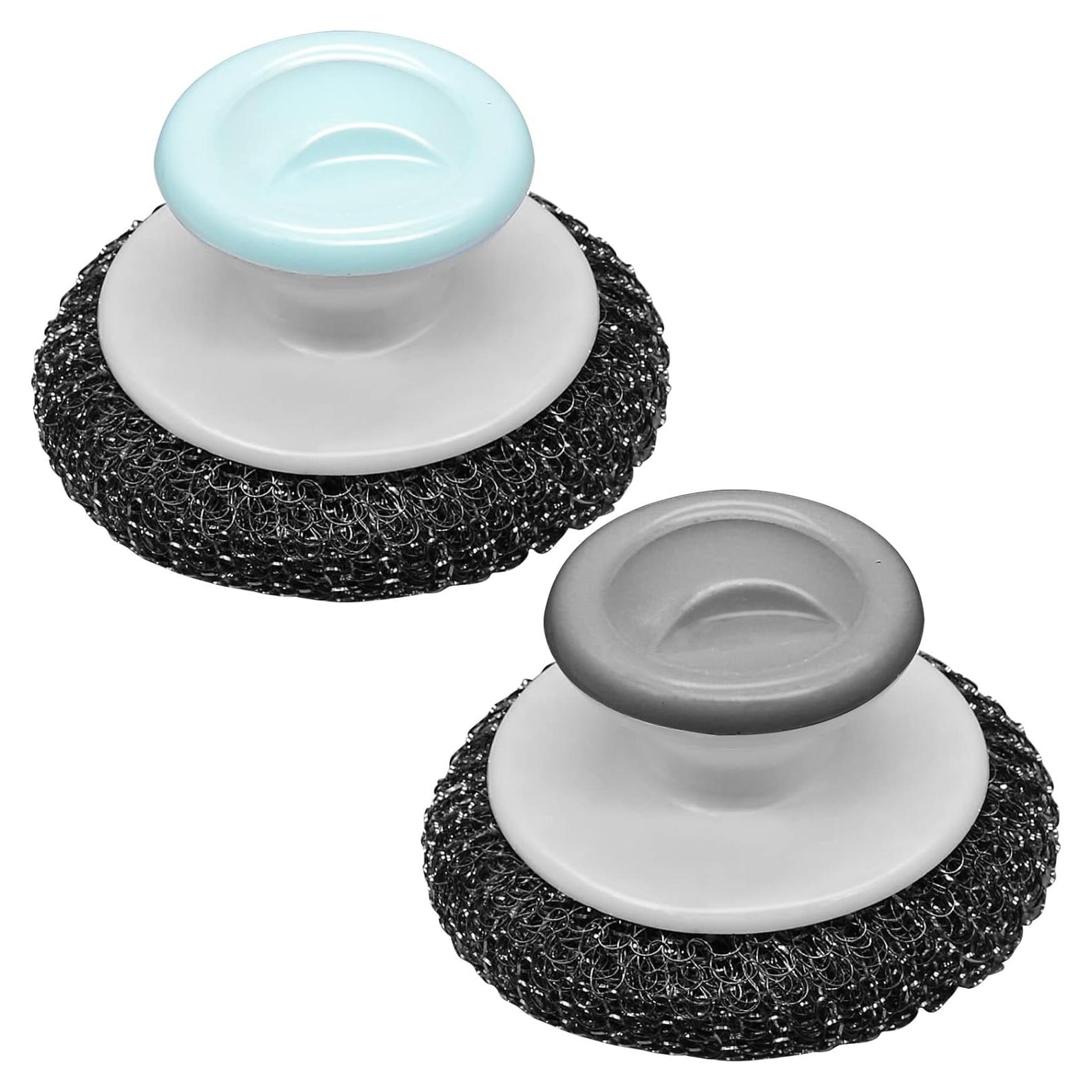 Estropajos de Acero Inoxidable HINGTAI con Mango - 2 Unidades