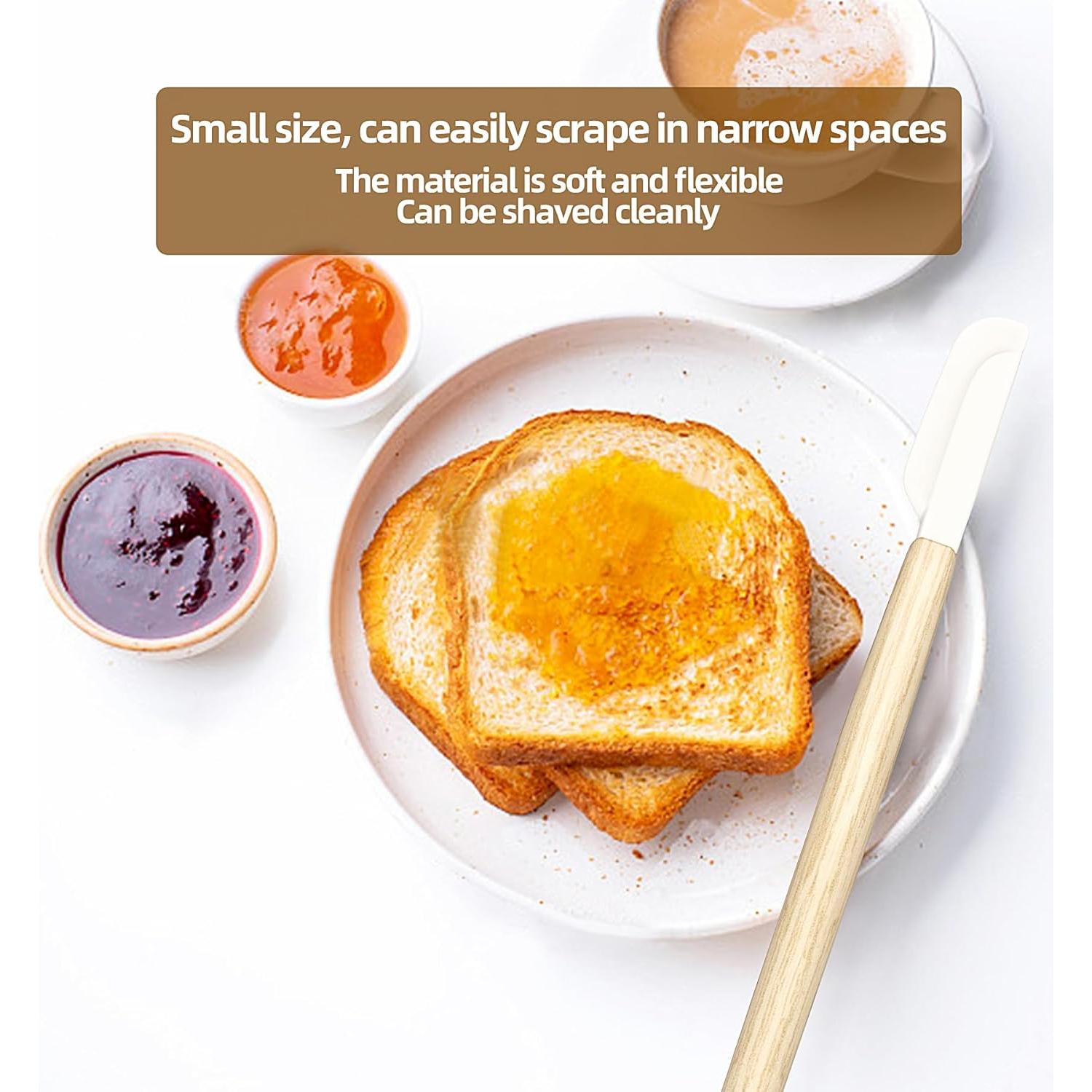 Juego de Espátulas de Silicona y Madera Lohepon 4Pcs