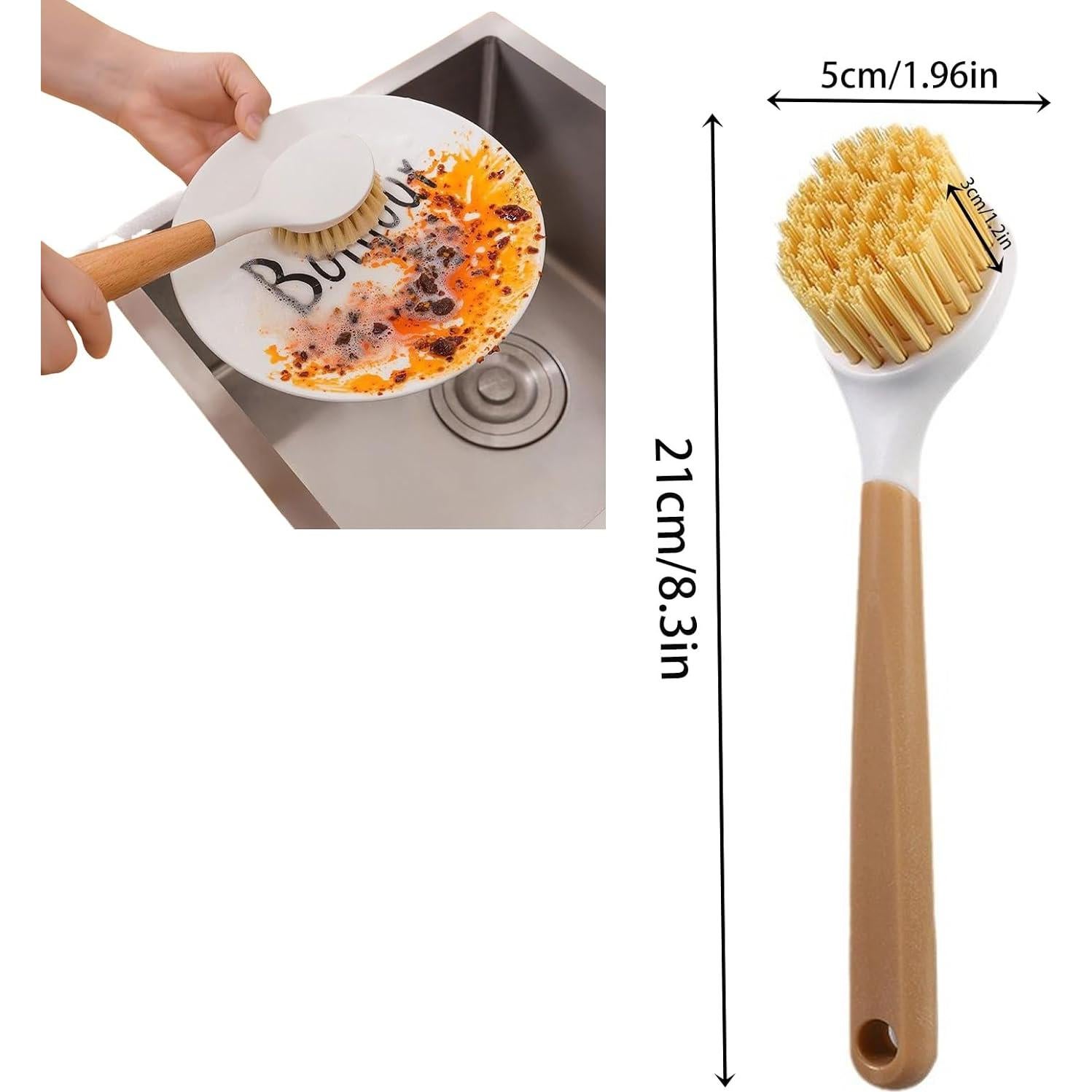 Cepillo de Fregar GZTFPQ con Mango Antideslizante - 2 Unidades