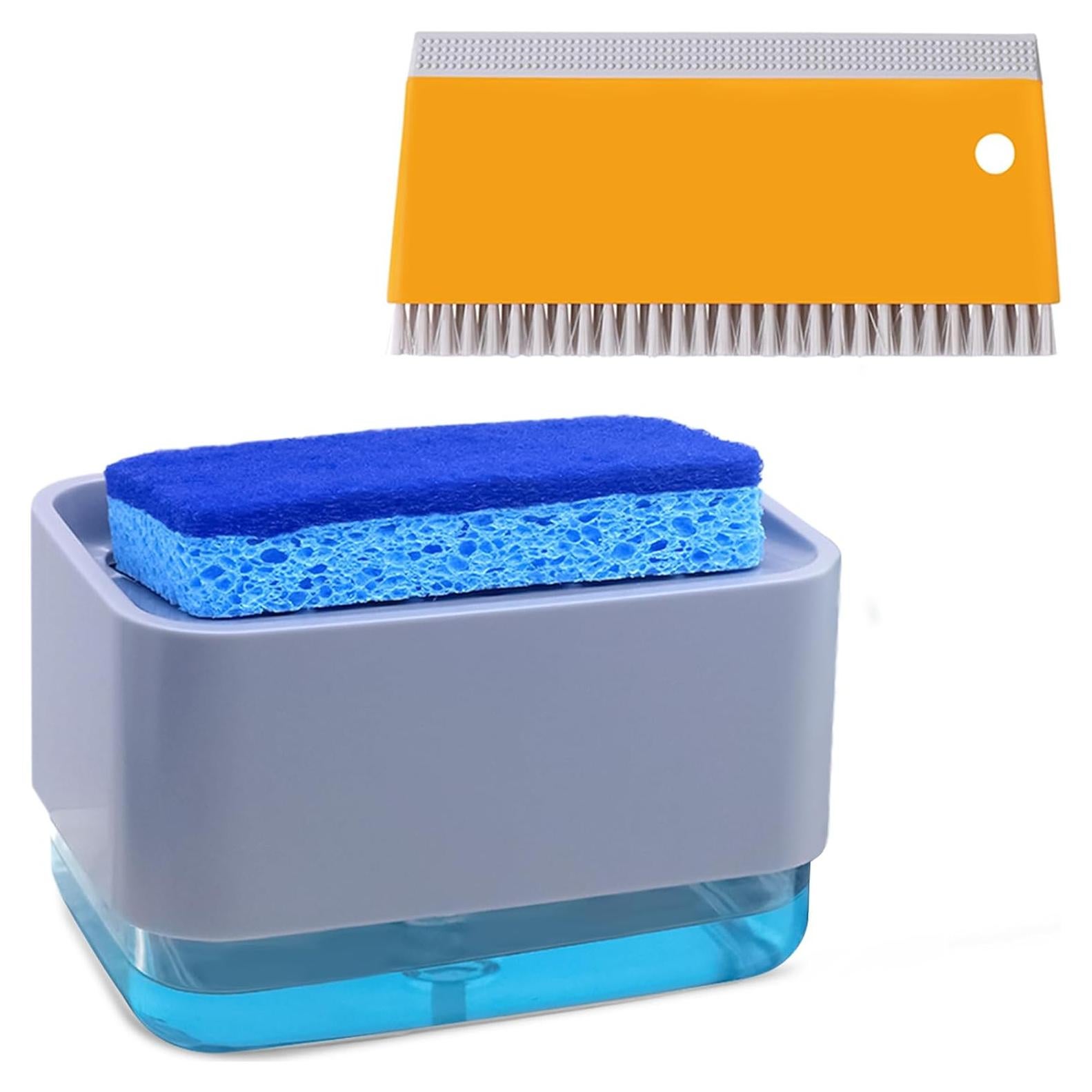 Dispensador de Jabón 2 en 1 HvOvMvE con Esponjas y Raspador