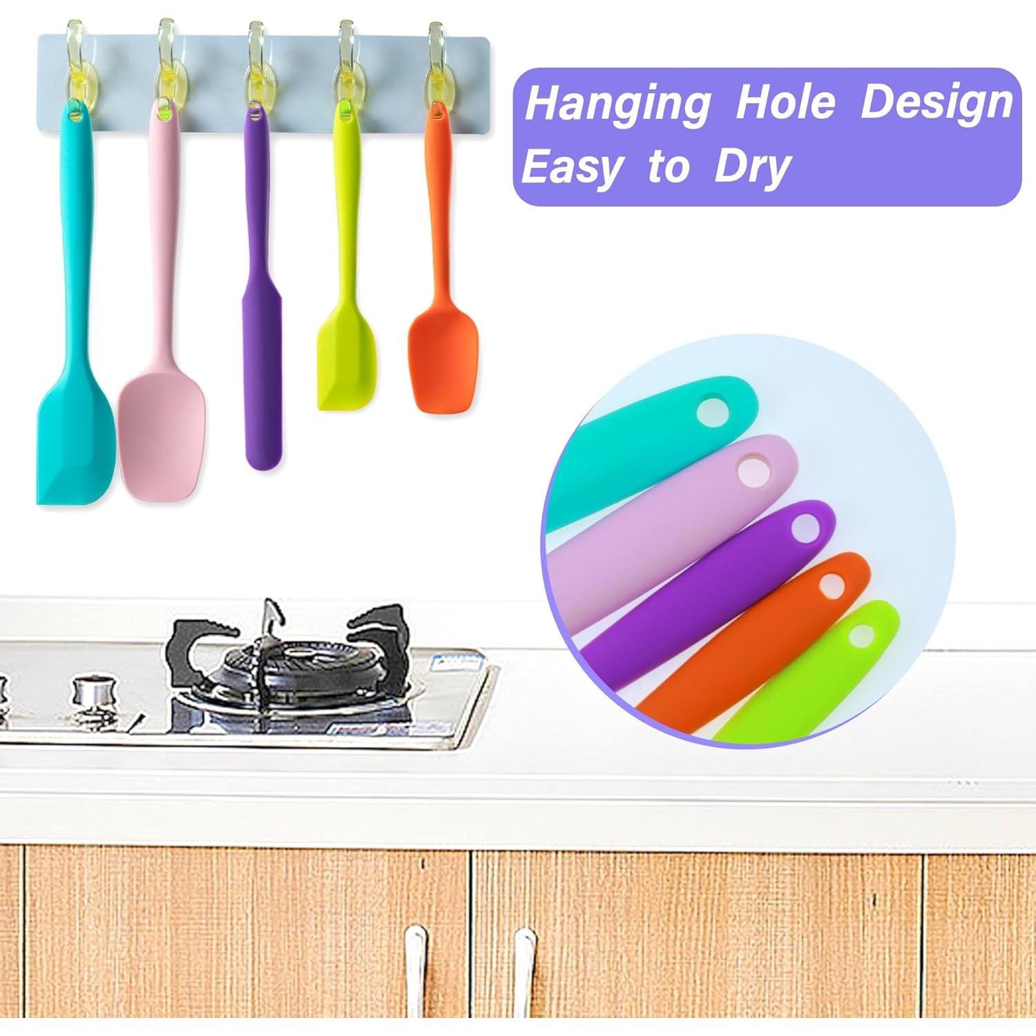 Juego de Espátulas de Silicona Hoewina 5 Piezas Apto Lavavajillas