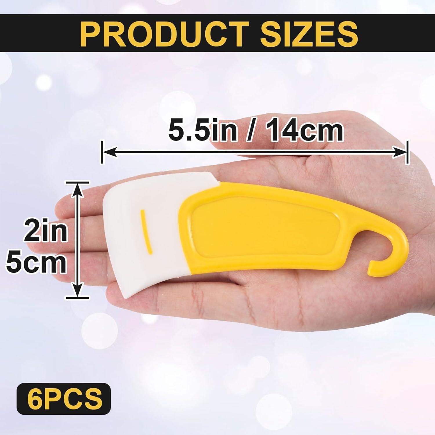 6 Espátulas de Silicona Pndeyo para Impresora 3D Amarillo