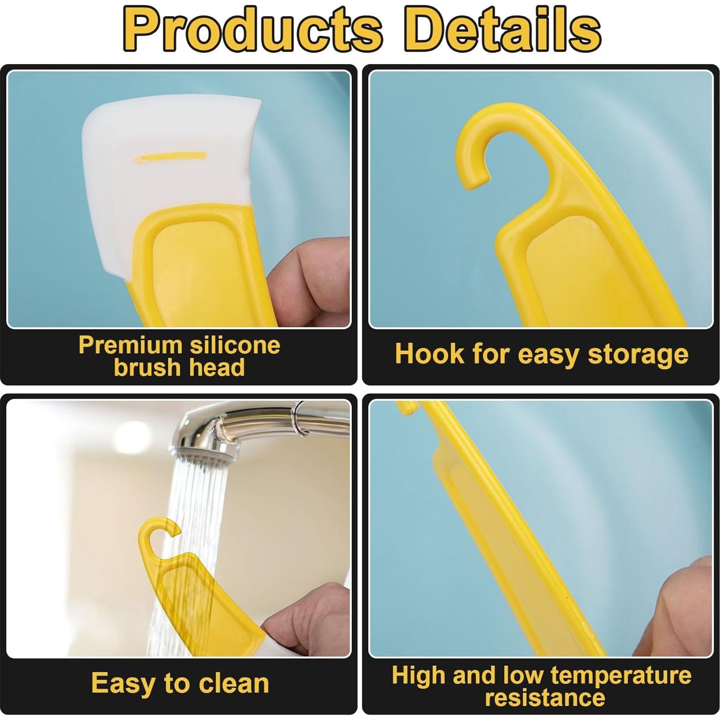 6 Espátulas de Silicona Pndeyo para Impresora 3D Amarillo