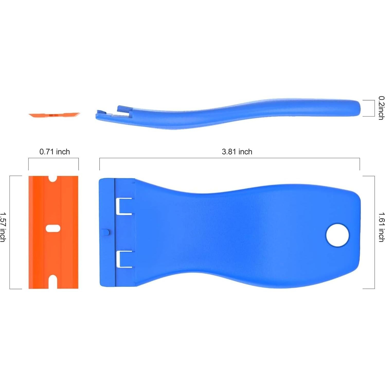 Raspador de Plástico CADONO 4 Pcs + 120 Cuchillas Repuesto