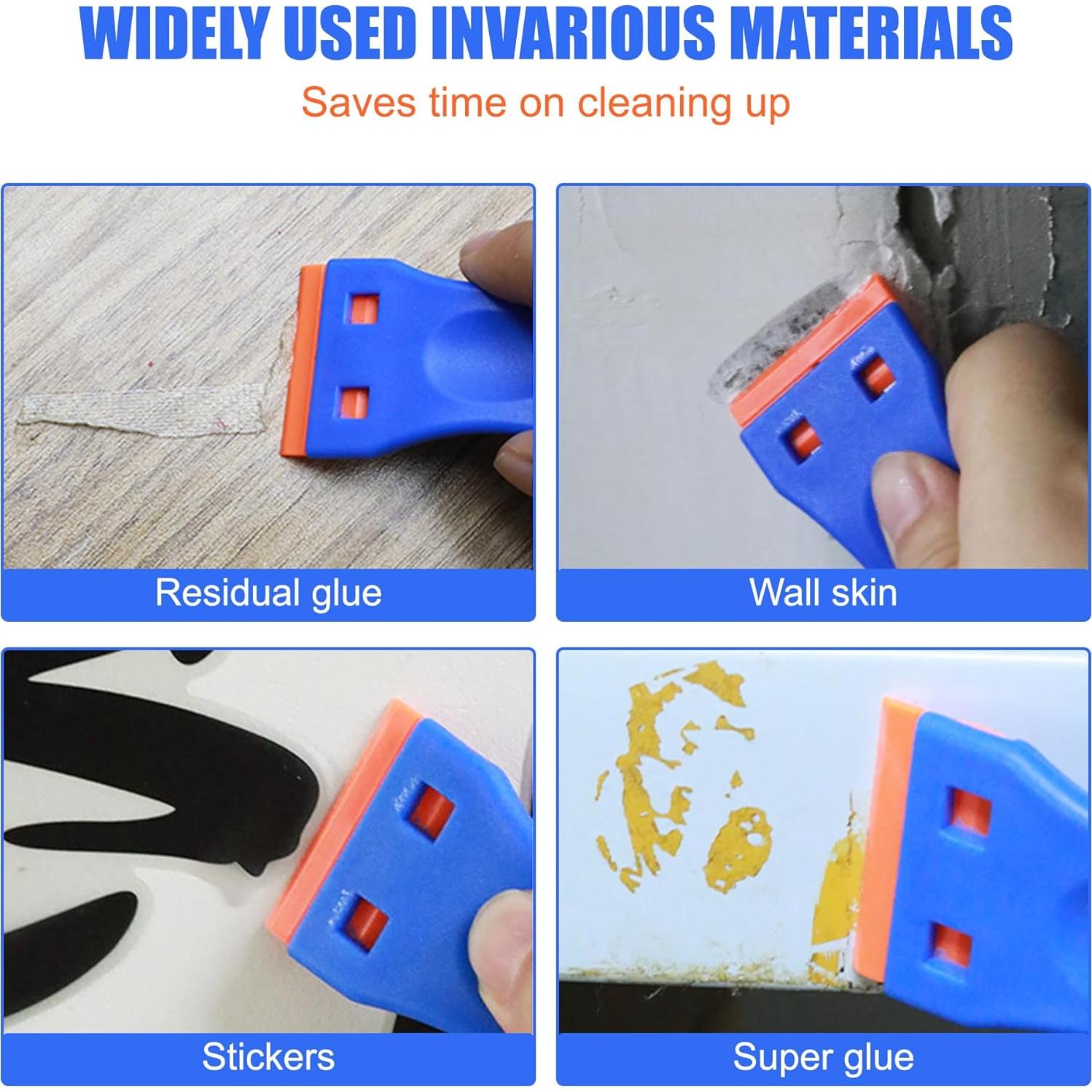 Raspador de Plástico CADONO 4 Pcs + 120 Cuchillas Repuesto