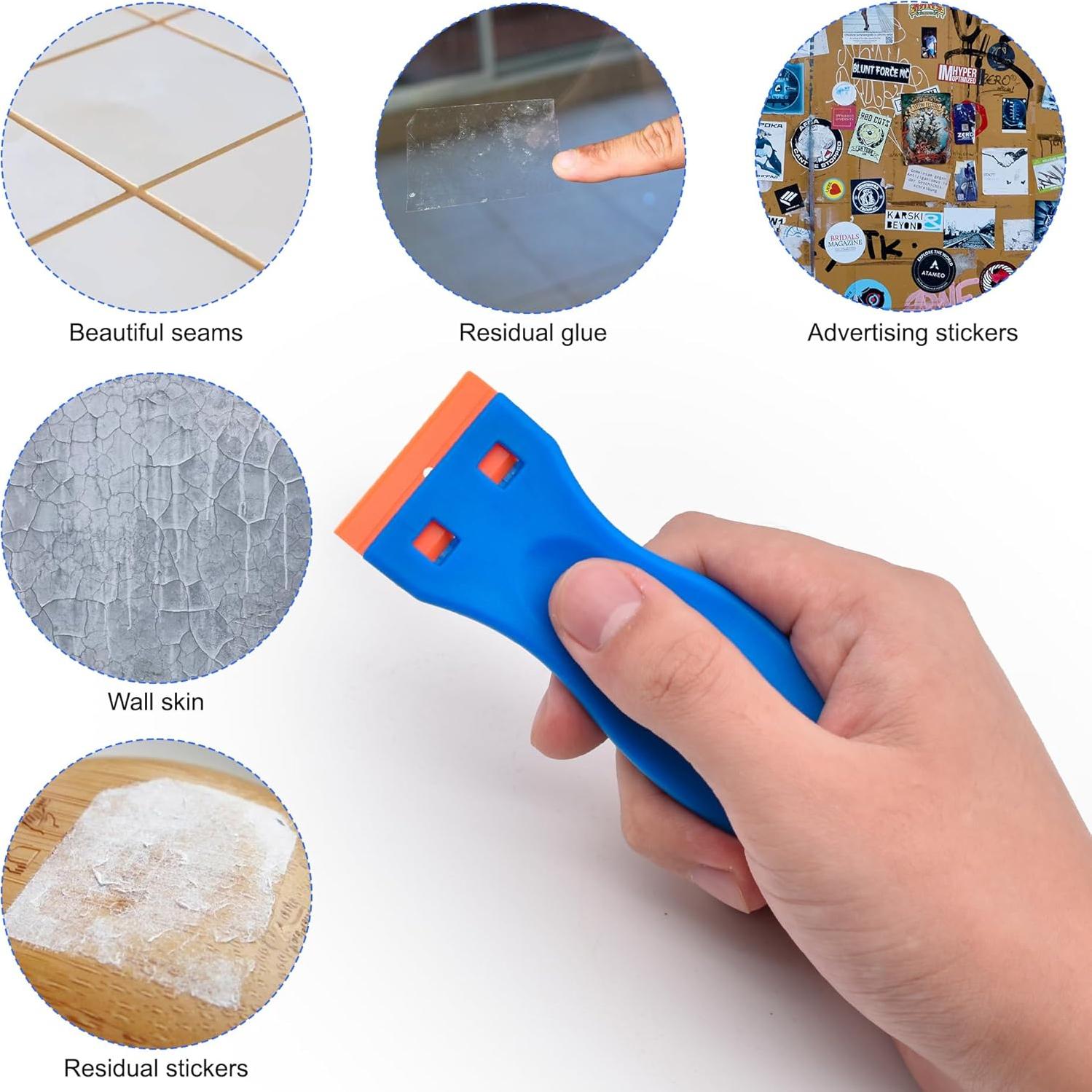 Raspador de Plástico CADONO 4 Pcs + 120 Cuchillas Repuesto