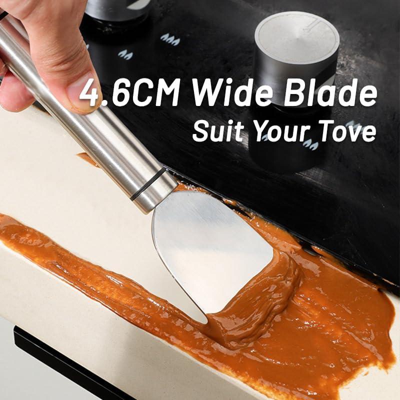 Paquete de 2 raspadores de acero inoxidable Yopolaz