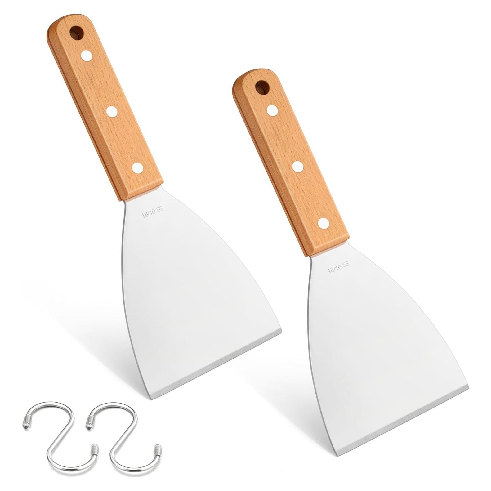 Juego de raspadores para parrilla Leonyo acero inoxidable 18/10