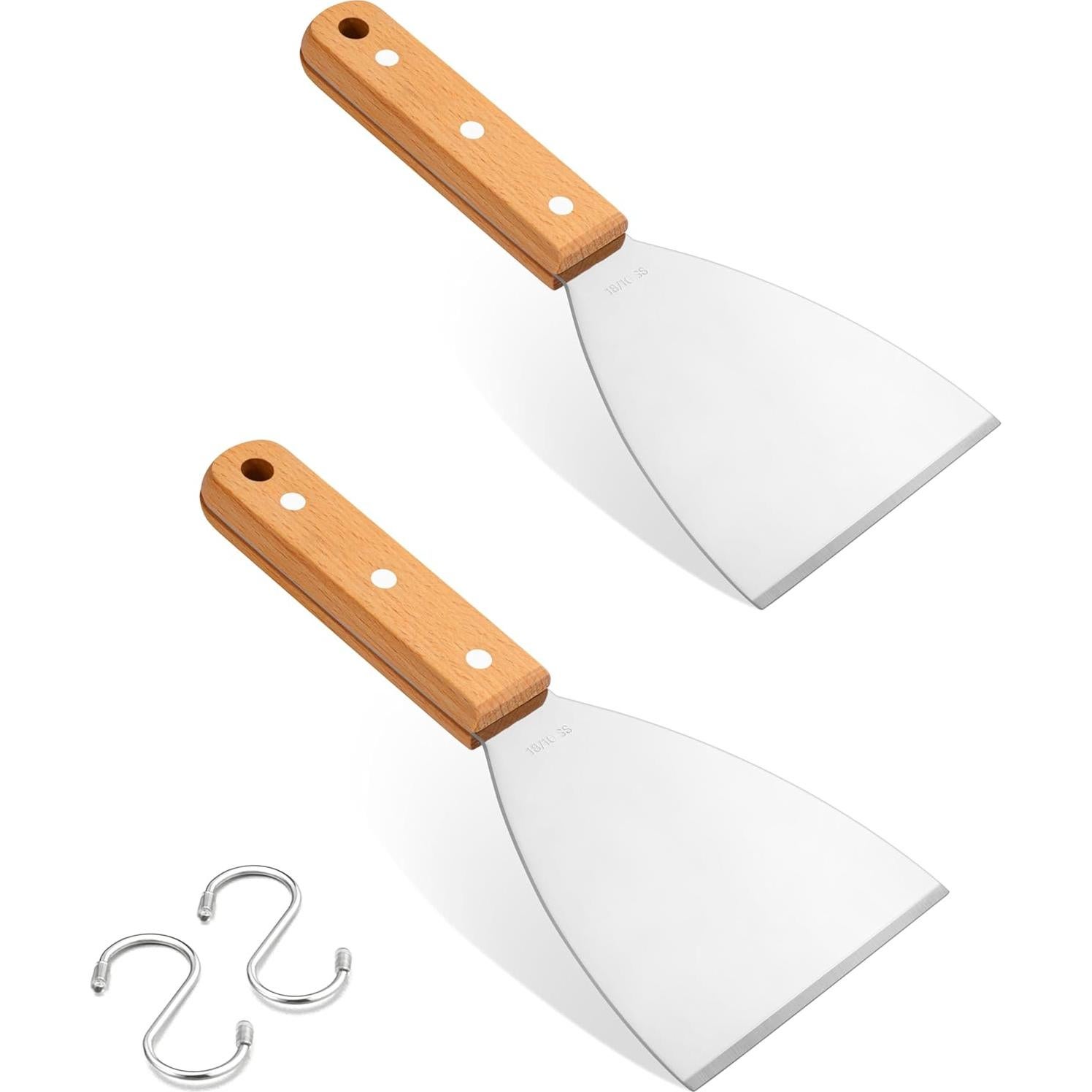 Juego de raspadores para parrilla Leonyo acero inoxidable 18/10