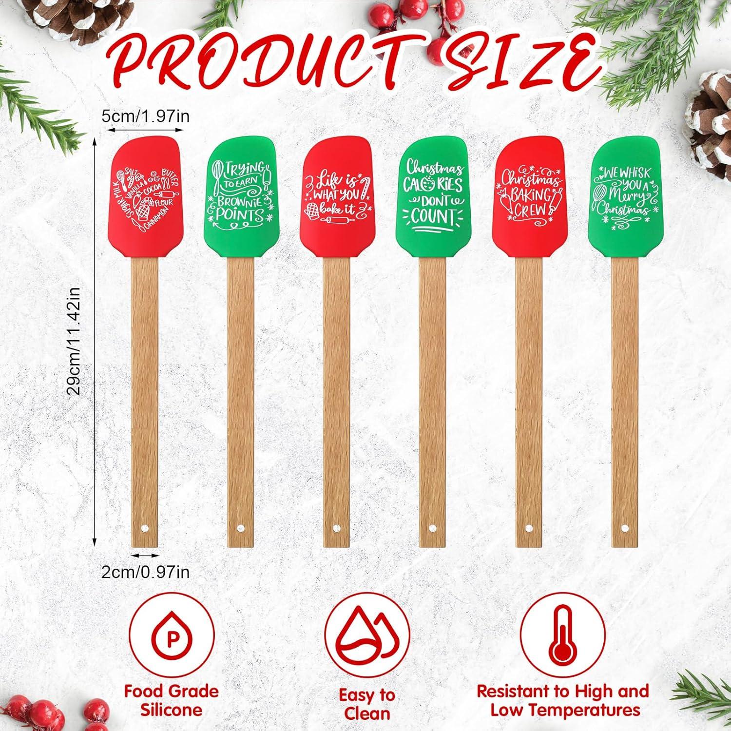 Espátulas de Silicona de Navidad Patelai - 6 Piezas