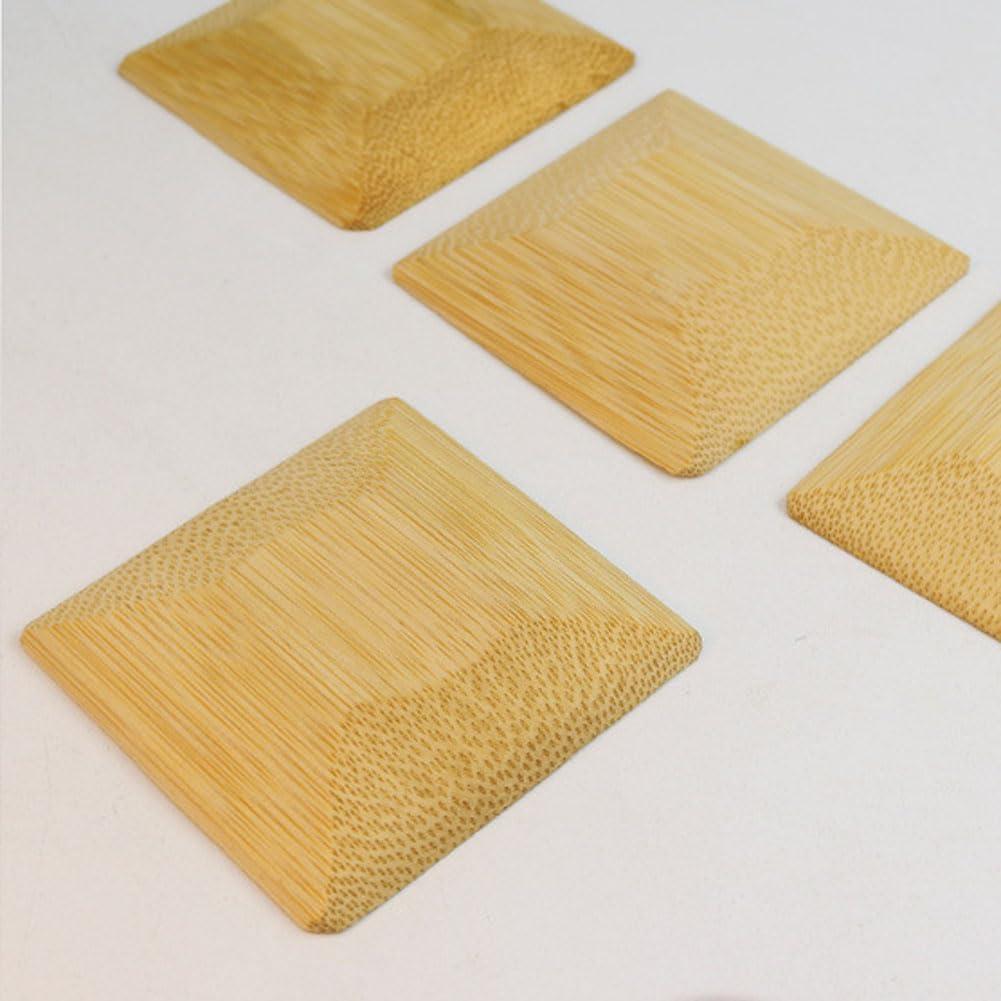 5 Raspadores de Bambú Cuadrados 7x7cm Luzen para Cocina
