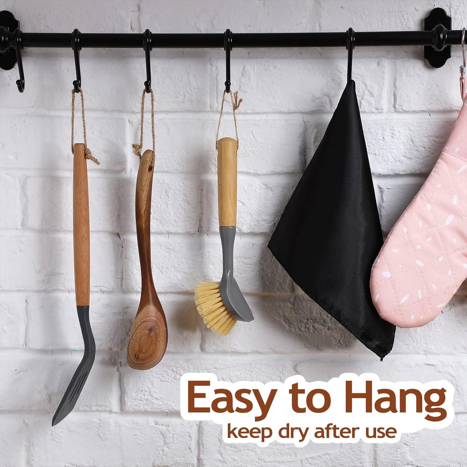 8 Cepillos de Cocina de Bambú para Platos - Mimorou