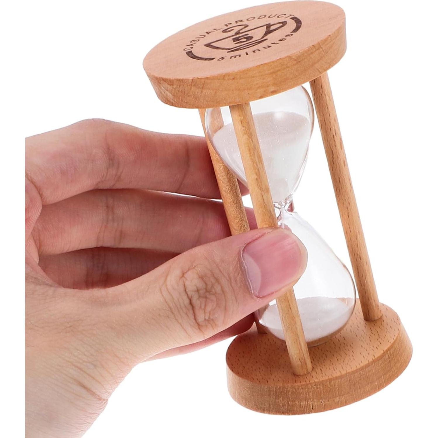 Reloj de Arena Kisangel 5 Minutos Madera Decoración Escritorio