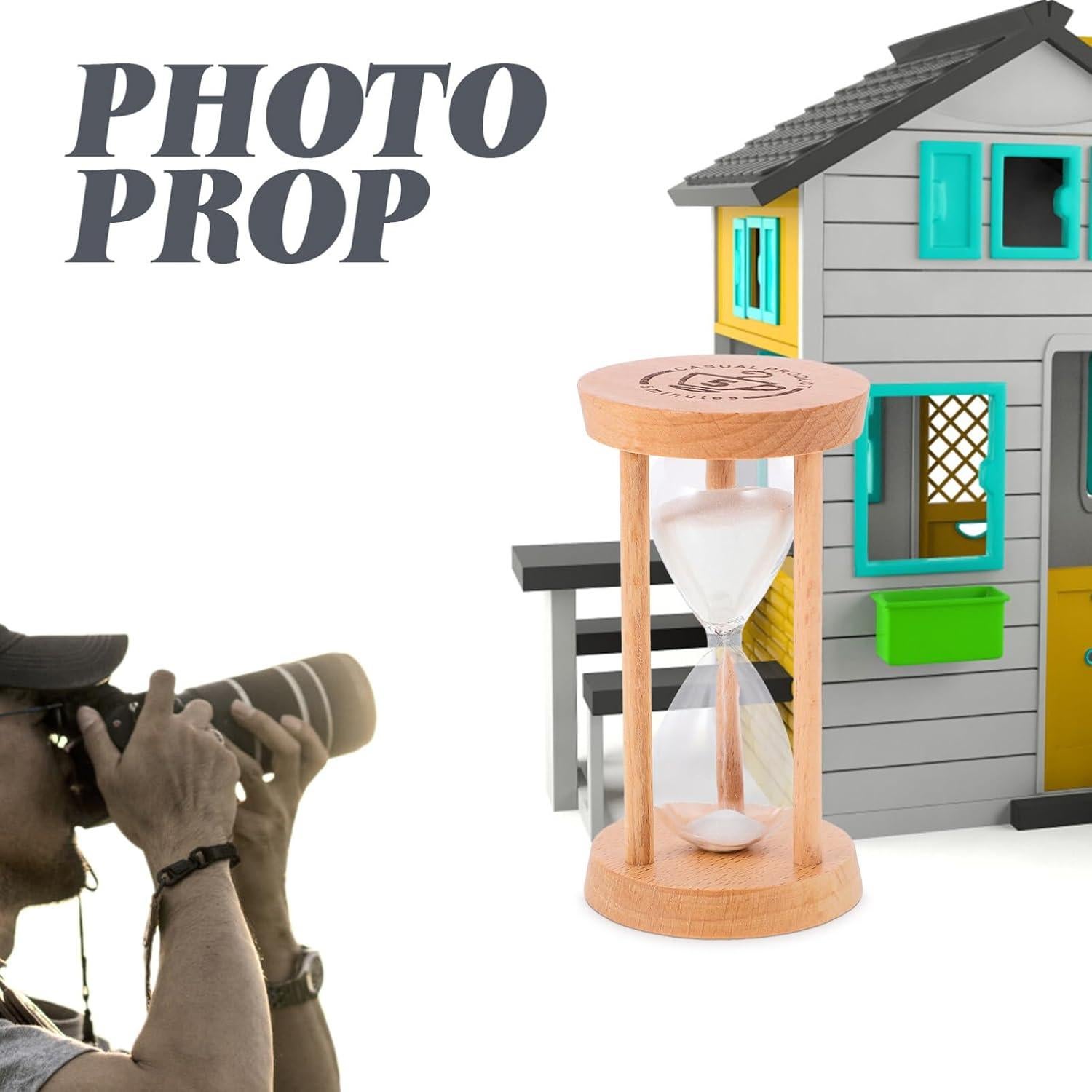 Reloj de Arena Kisangel 5 Minutos Madera Decoración Escritorio