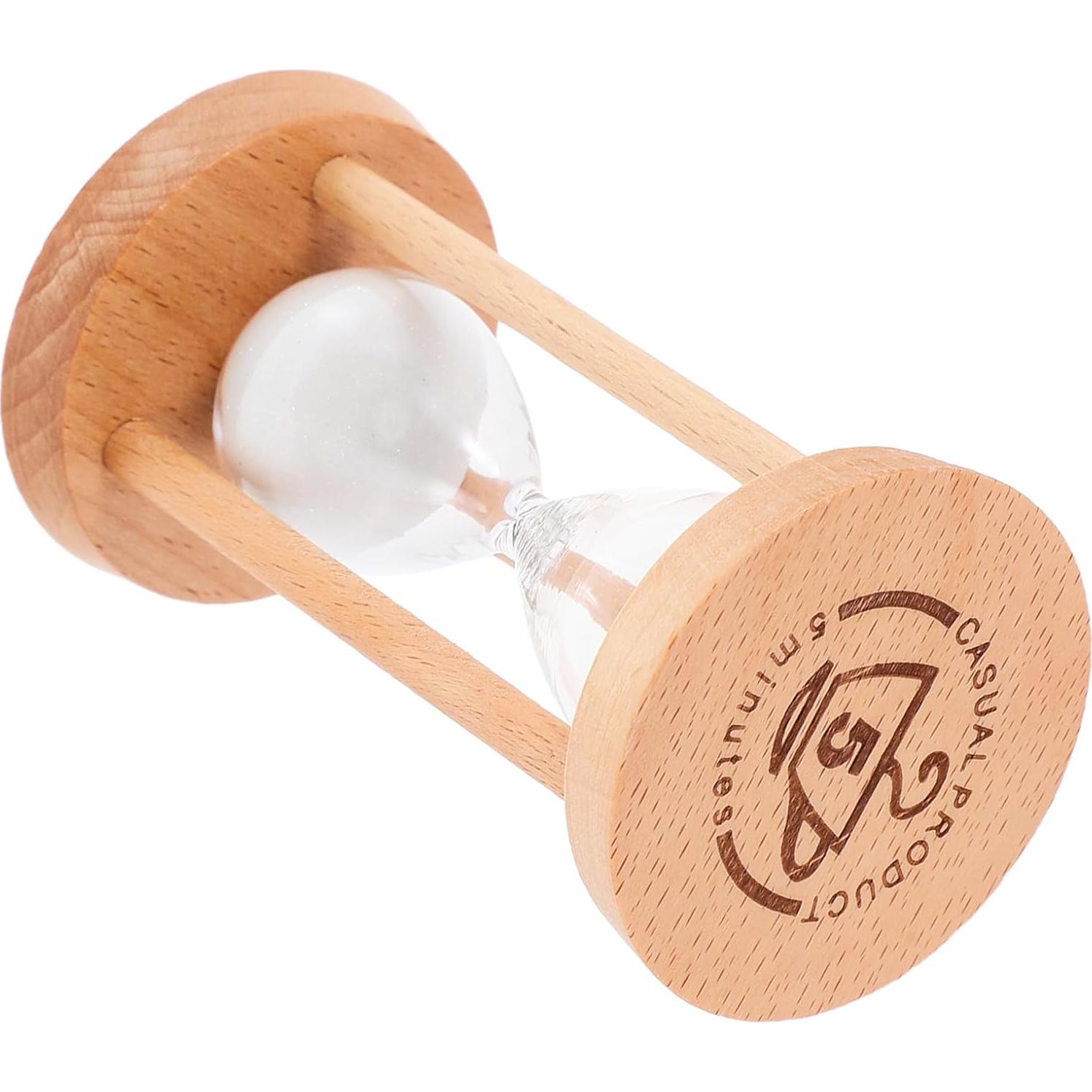 Reloj de Arena Kisangel 5 Minutos Madera Decoración Escritorio