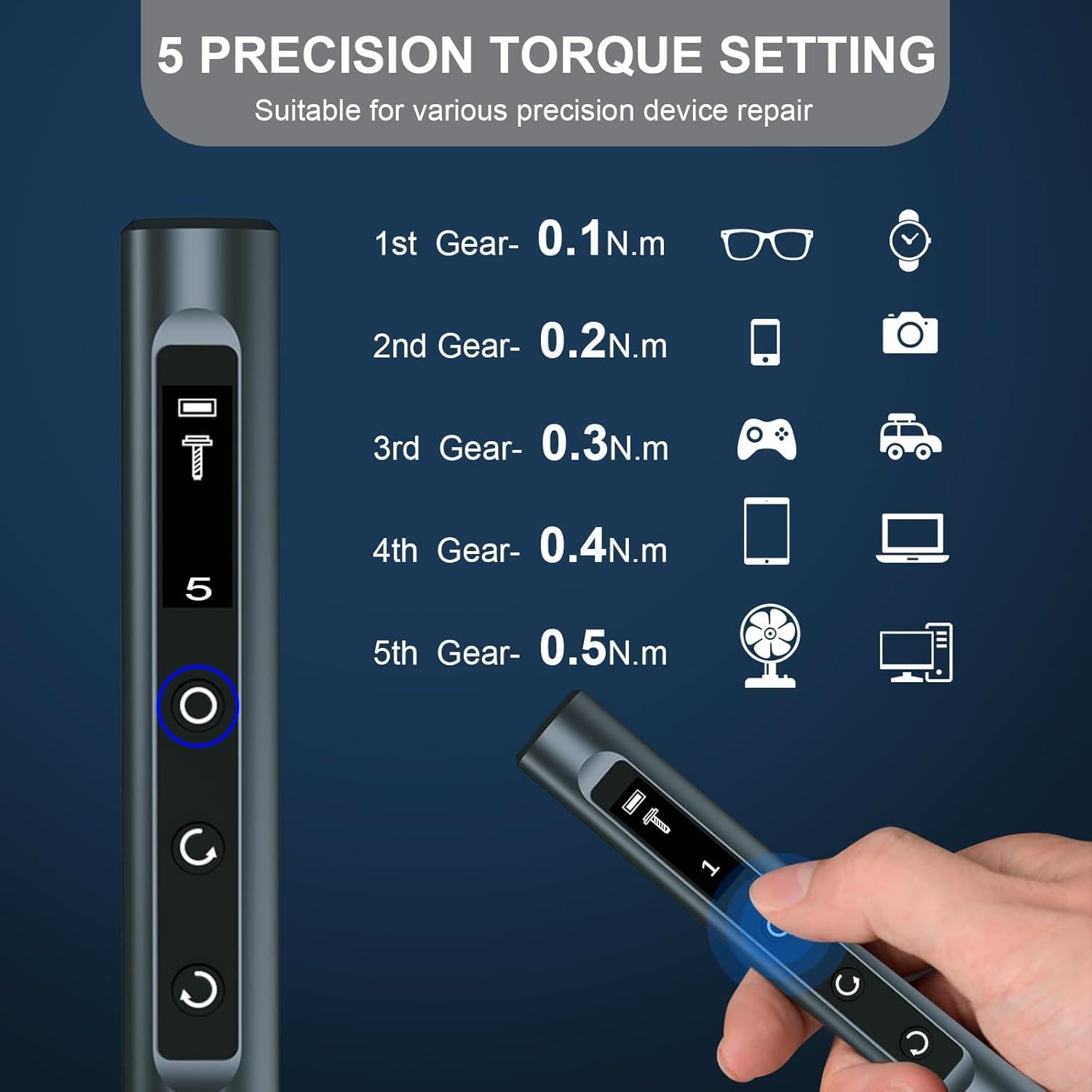 Destornillador Eléctrico Mini HiPOWMAX 49-en-1 Inalámbrico