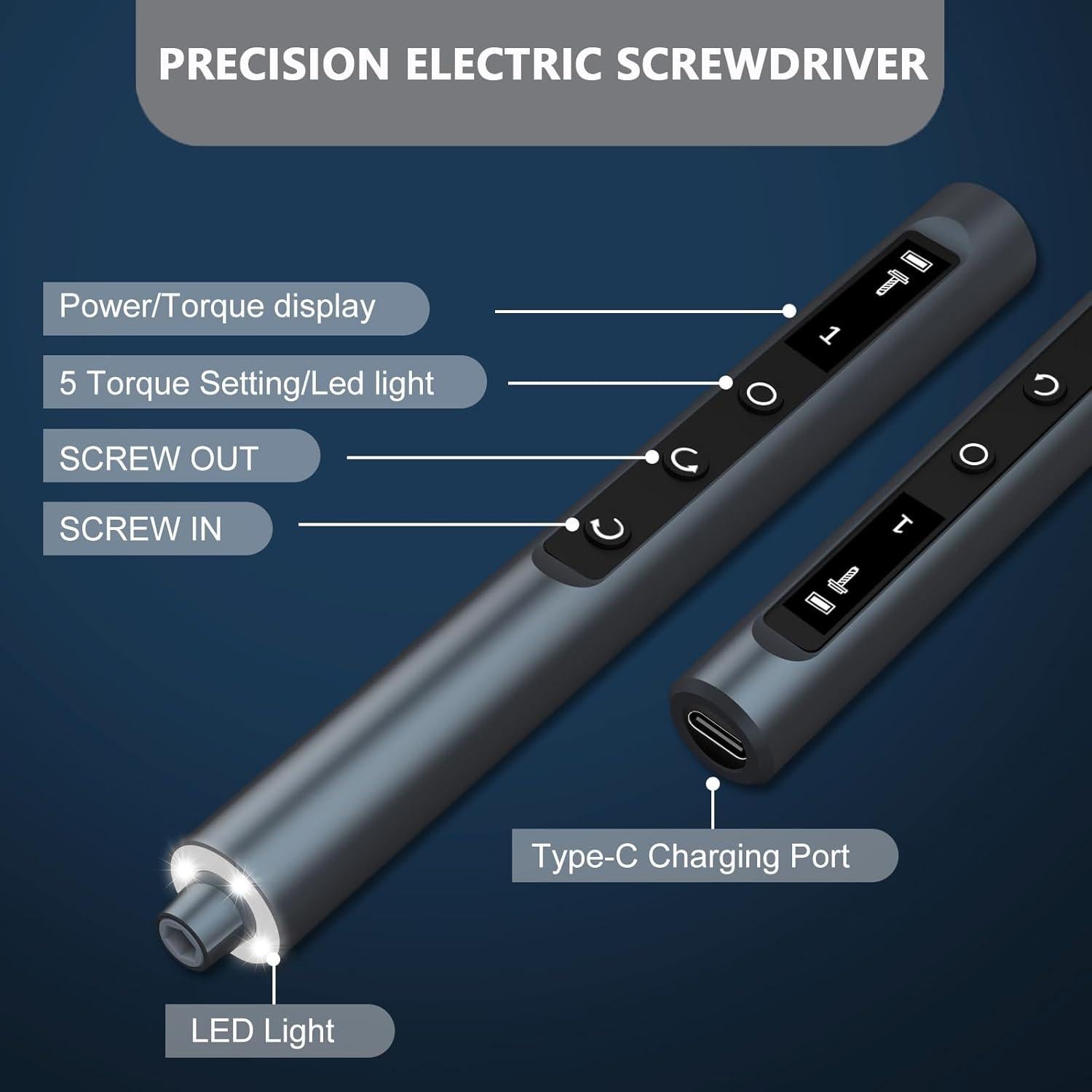 Destornillador Eléctrico Mini HiPOWMAX 49-en-1 Inalámbrico