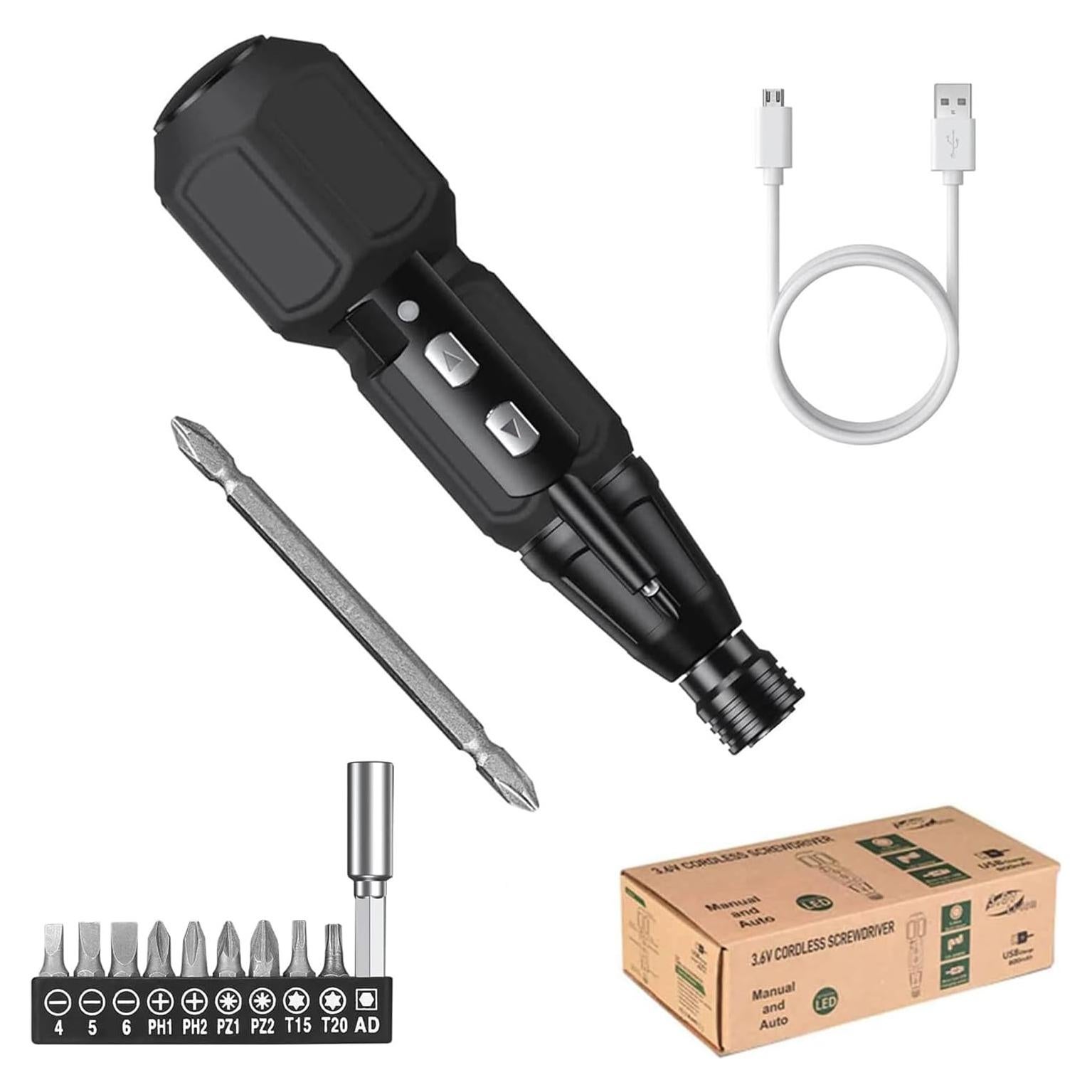 Destornillador Eléctrico Inalámbrico GOSLMYY 3.6V Recargable