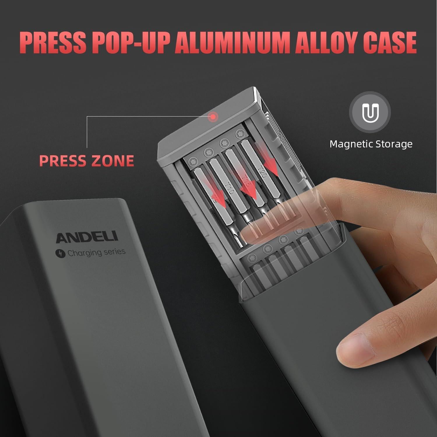 Juego de Destornilladores Eléctricos ANDELI Mini 60 Puntas