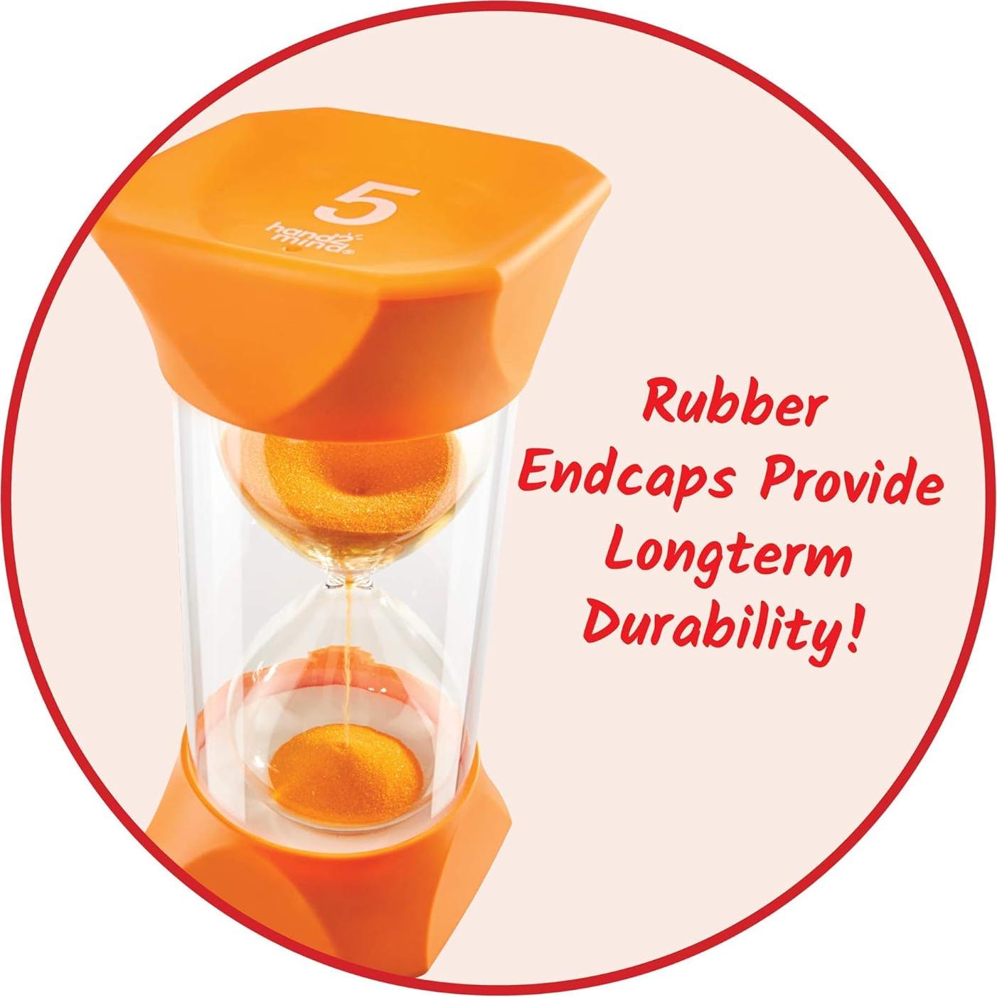 Temporizador de Arena Jumbo hand2mind 5 Minutos Naranja