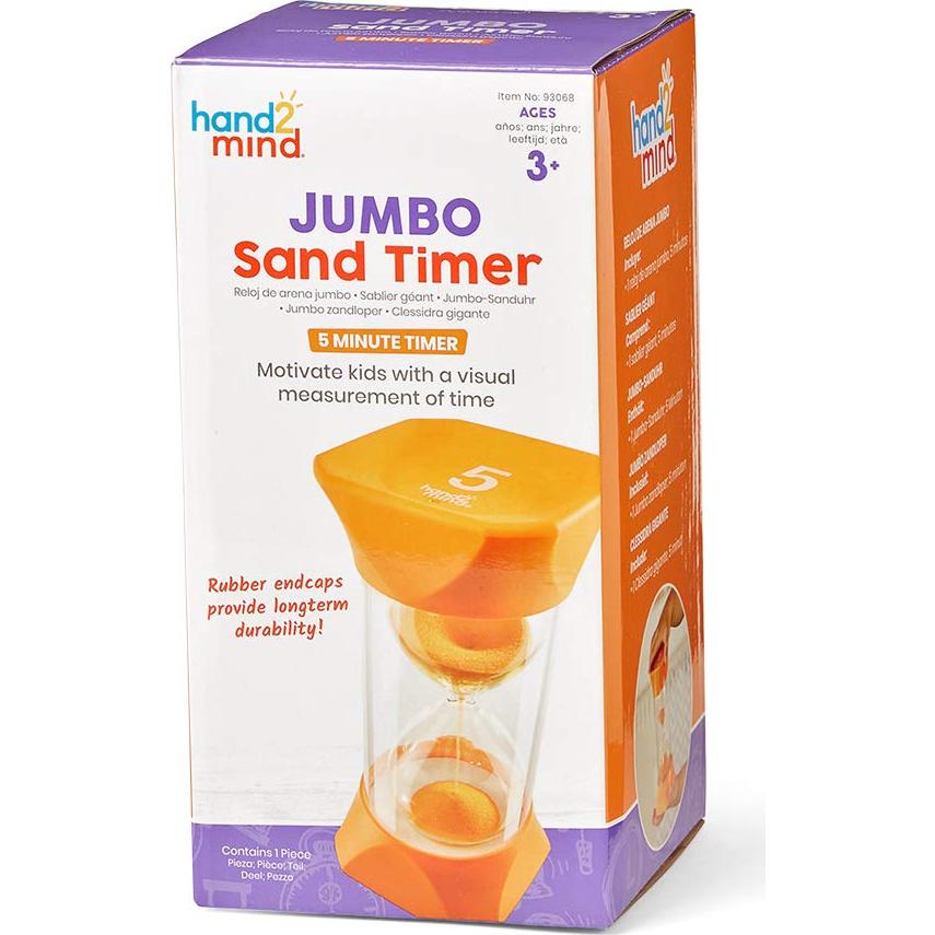 Temporizador de Arena Jumbo hand2mind 5 Minutos Naranja