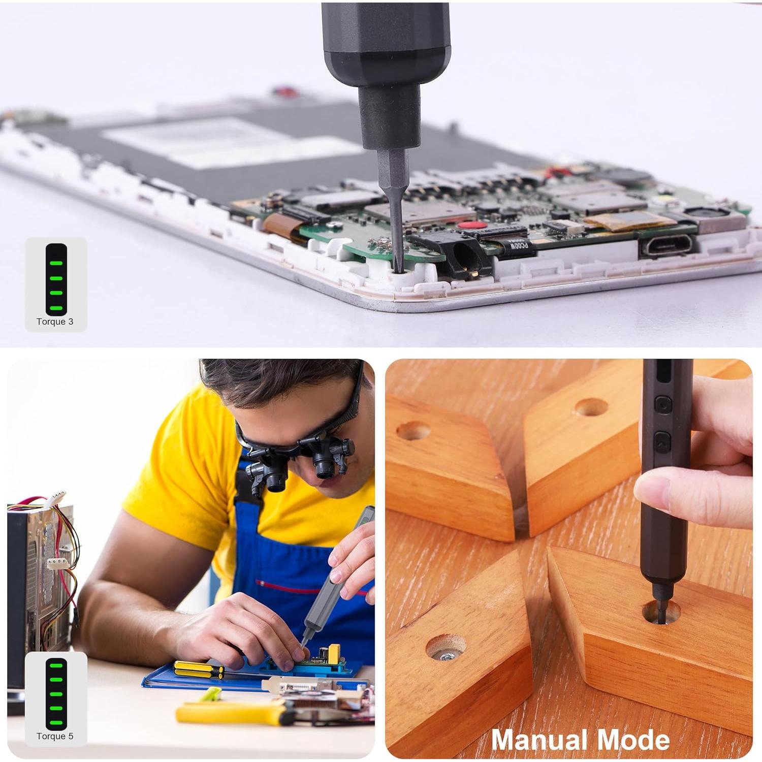 Juego de Destornilladores Eléctricos HPFIX 69 en 1 con LED