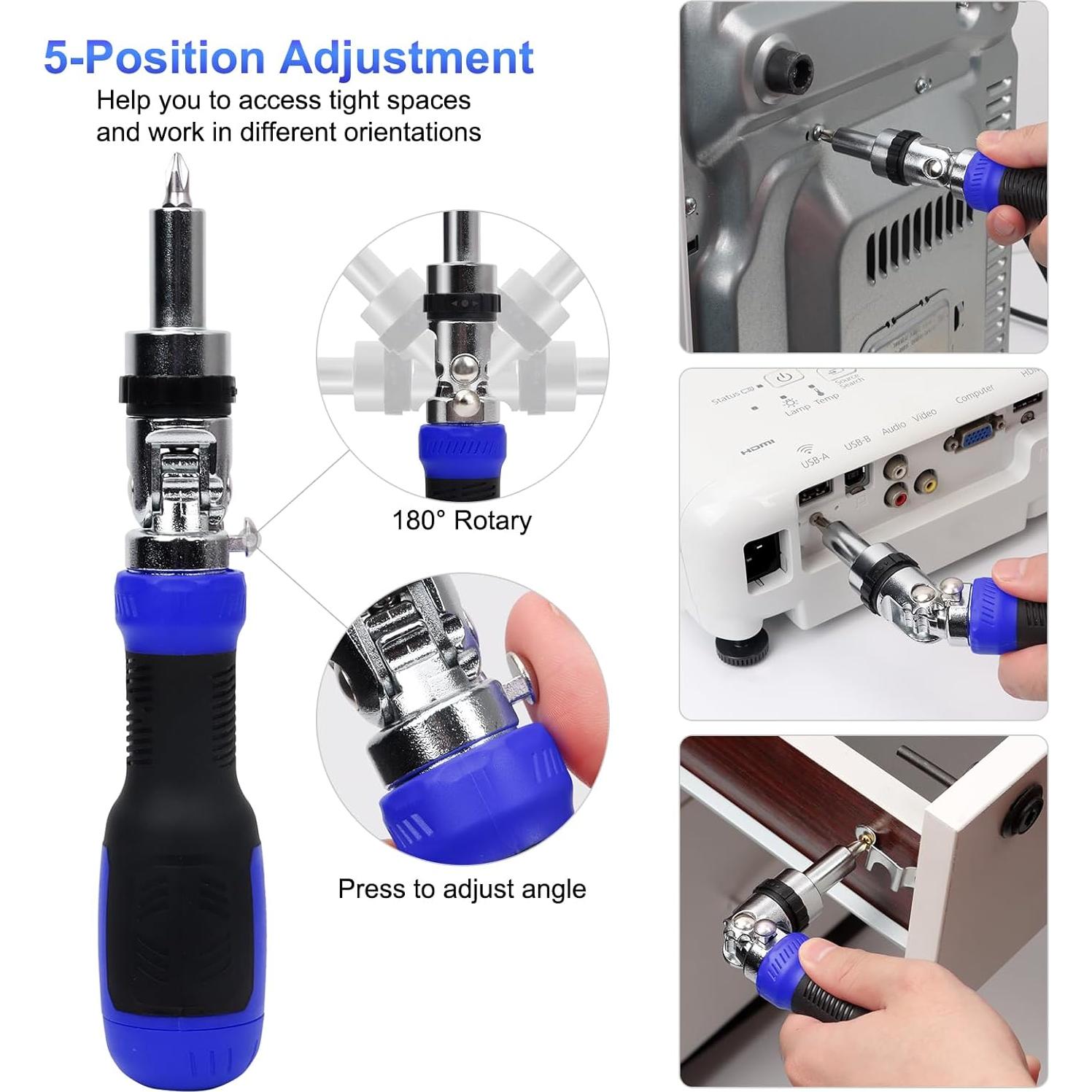 Destornillador Multi 13 en 1 SHARDEN con Carraca y Bits