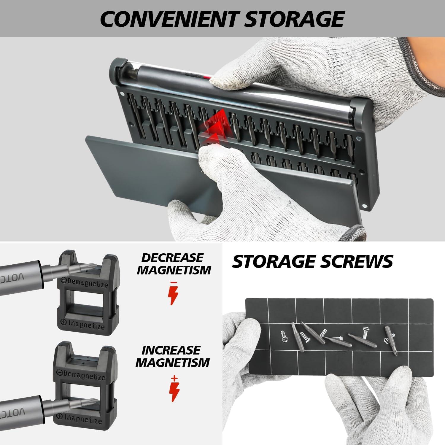 Mini Destornillador Eléctrico VOTCT 60 en 1 Recargable USB