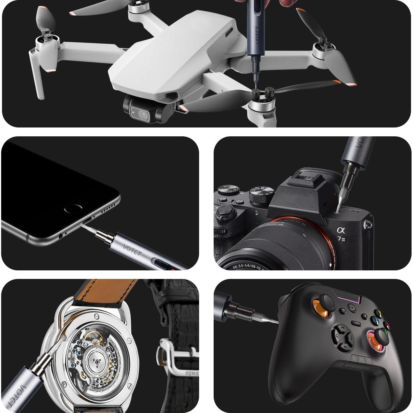 Mini Destornillador Eléctrico VOTCT 60 en 1 Recargable USB