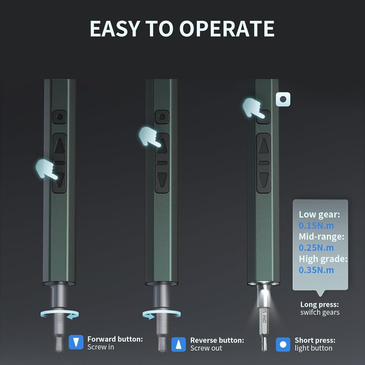 Destornillador Eléctrico JONEME 46-en-1 Inalámbrico Recargable