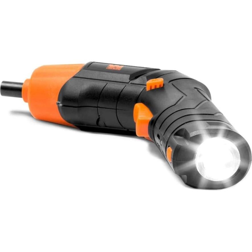 Destornillador Eléctrico Inalámbrico WEN 4V con Linterna y Accesorios