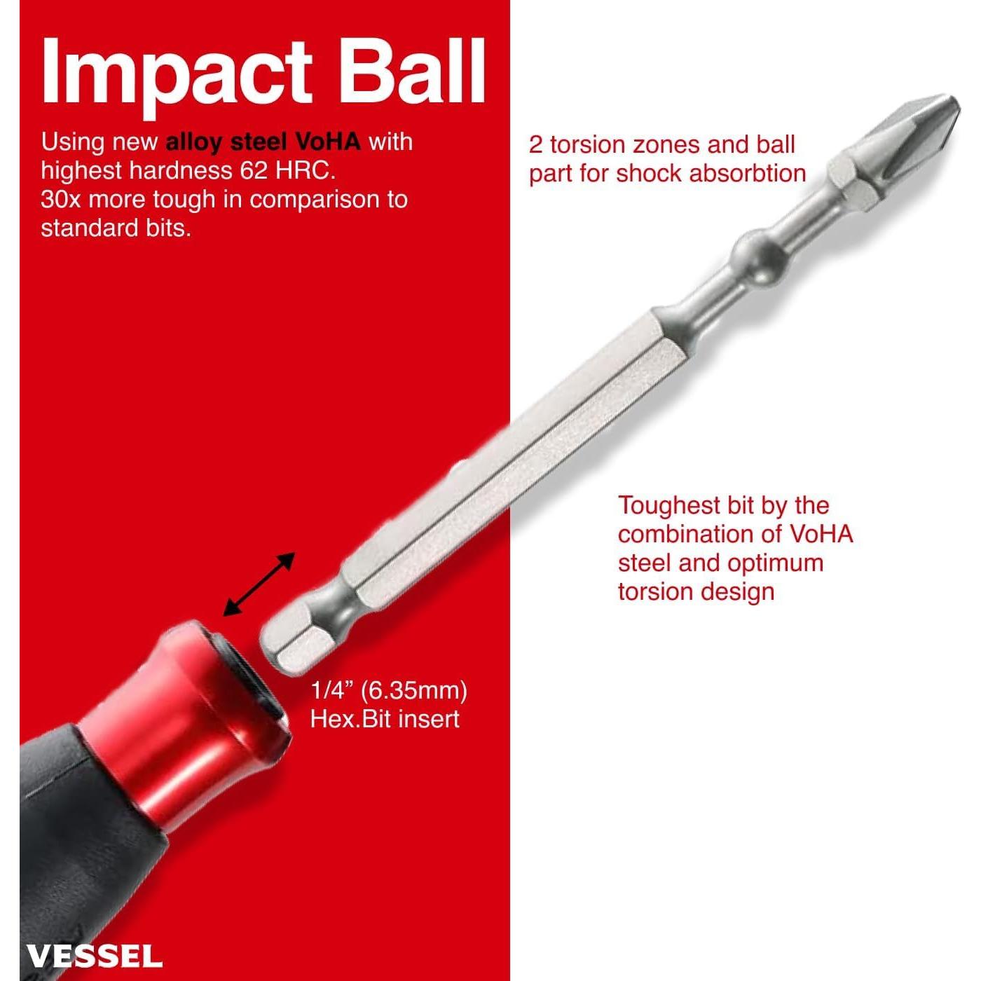 Destornillador Recargable VESSEL 220USB-S1U Alta Velocidad