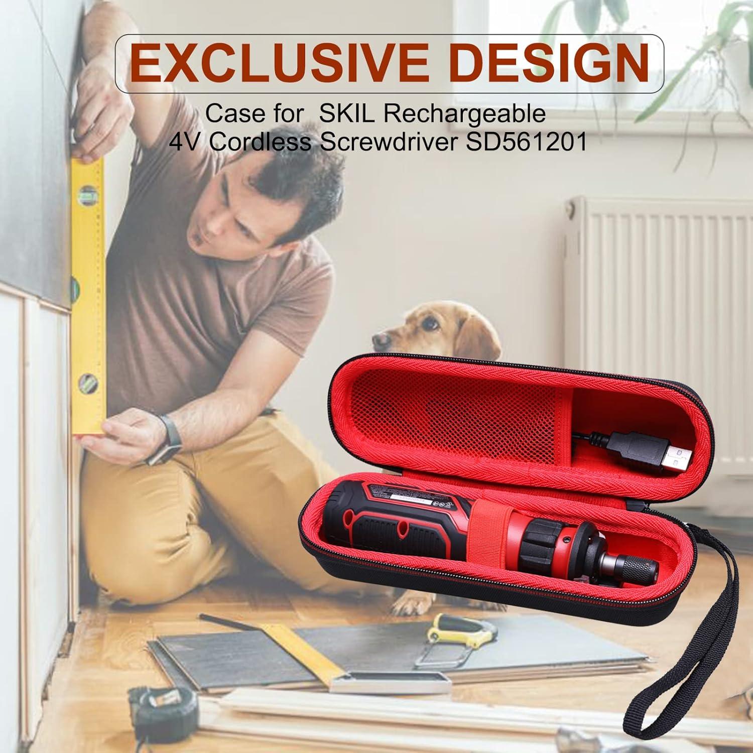 LTGEM Hard Case for SKIL SD561201 Rechargeable 4V Cordless Screwdriver- Travel Protective Carrying Bag (Case Only)
