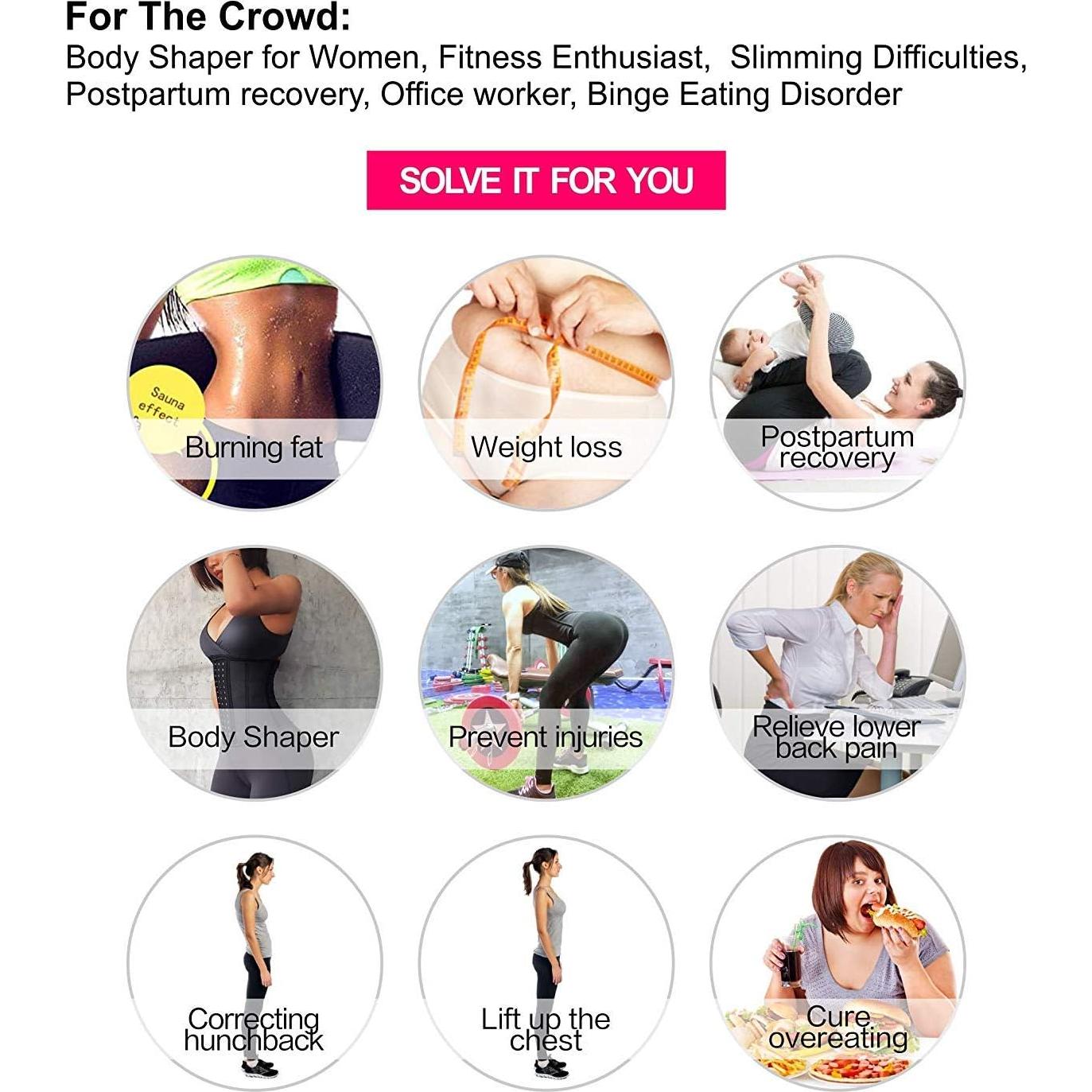 Faja Moldeadora YIANNA para Mujeres Negro 4 Ganchos