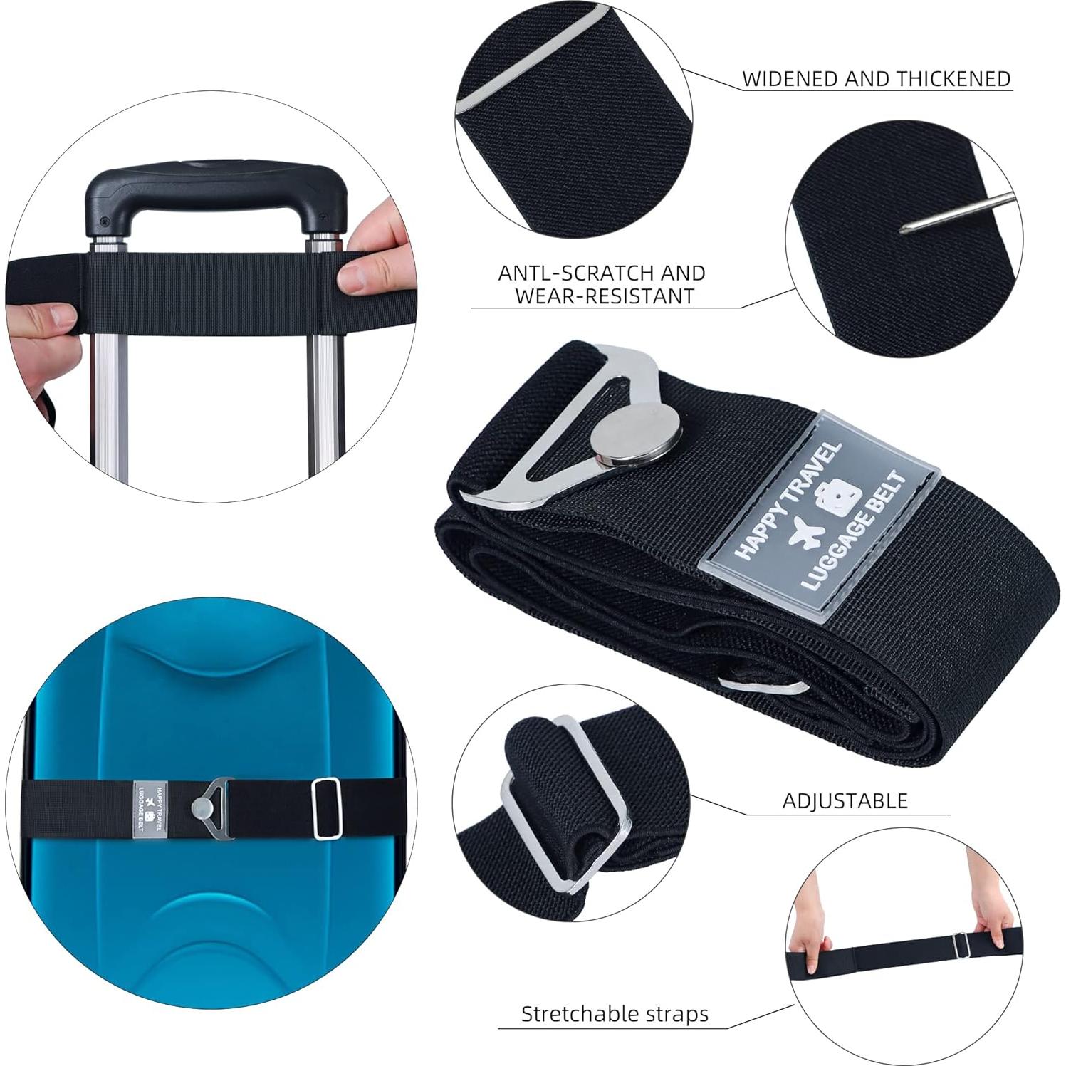 Cinturón de viaje 2 en 1 Bylion Rosa ajustable 5,08 cm