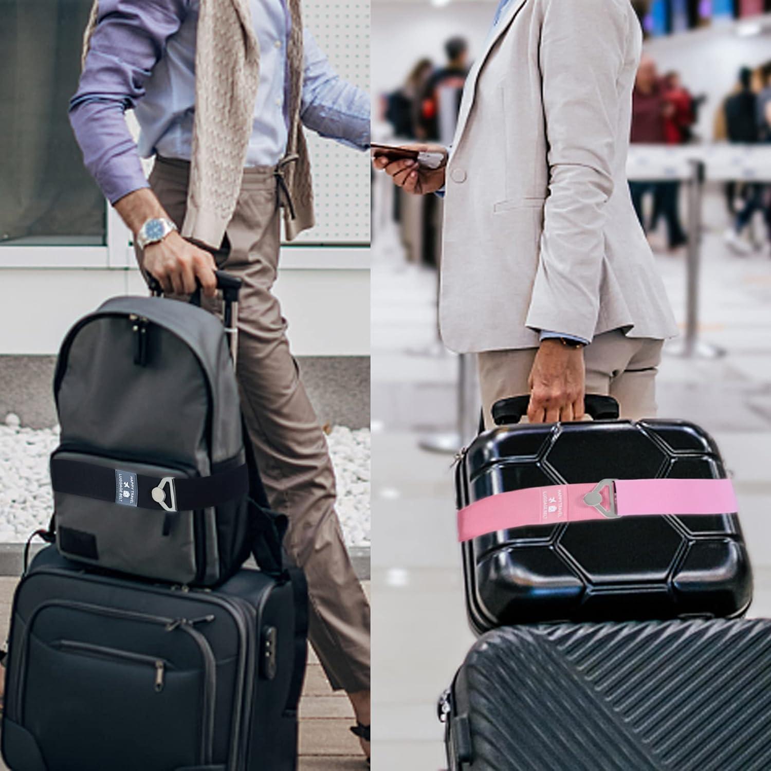 Cinturón de viaje 2 en 1 Bylion Rosa ajustable 5,08 cm