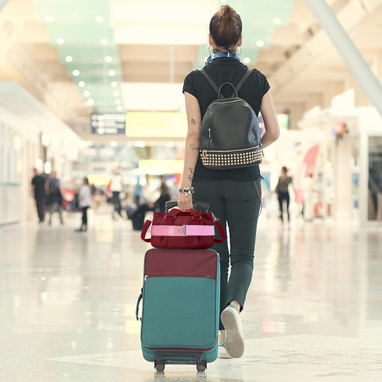 Cinturón de viaje 2 en 1 Bylion Rosa ajustable 5,08 cm