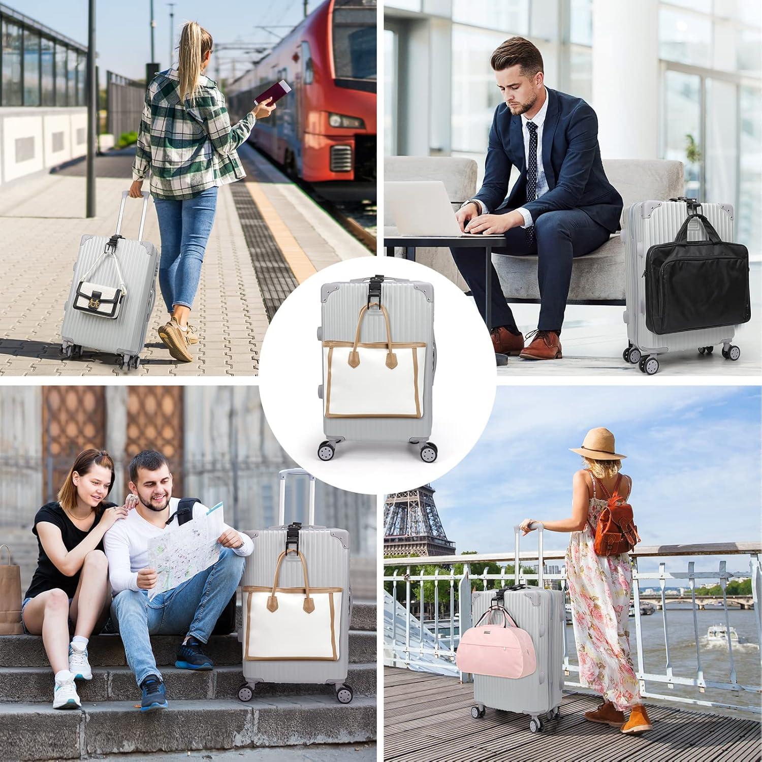 Correa de Gancho J Ajustable Exshoiu para Equipaje Negro