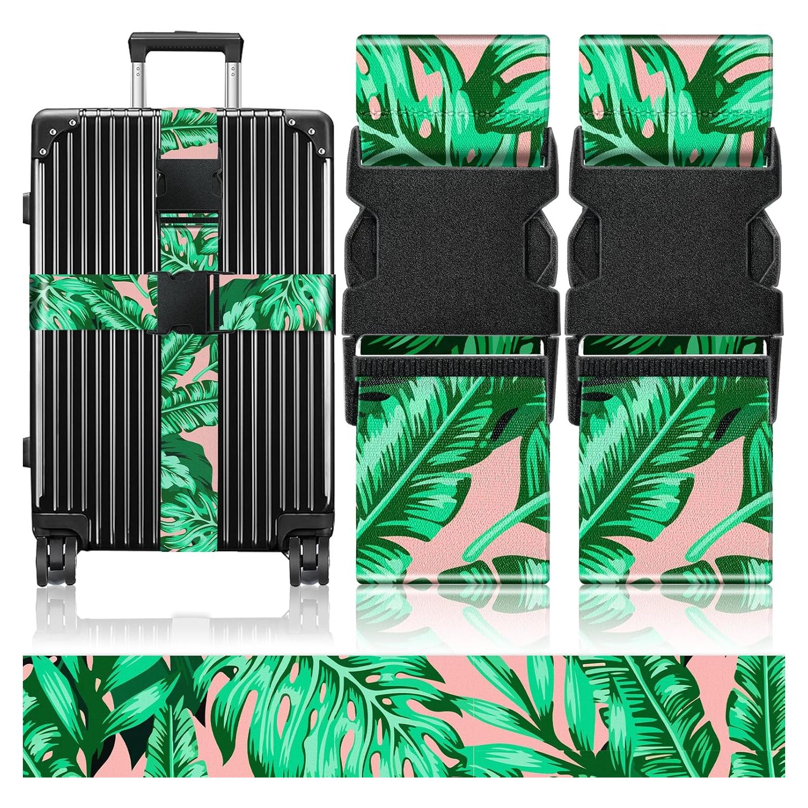 Correas de Equipaje Slohif Nylon Ajustables 2 Piezas Boho