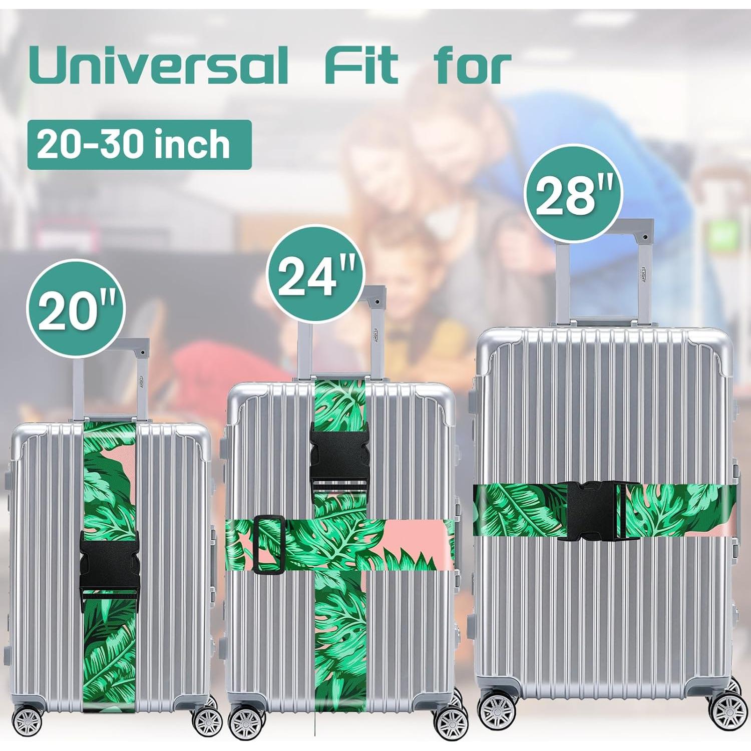 Correas de Equipaje Slohif Nylon Ajustables 2 Piezas Boho