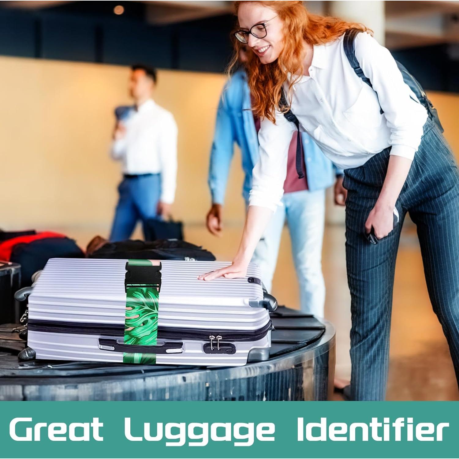 Correas de Equipaje Slohif Nylon Ajustables 2 Piezas Boho