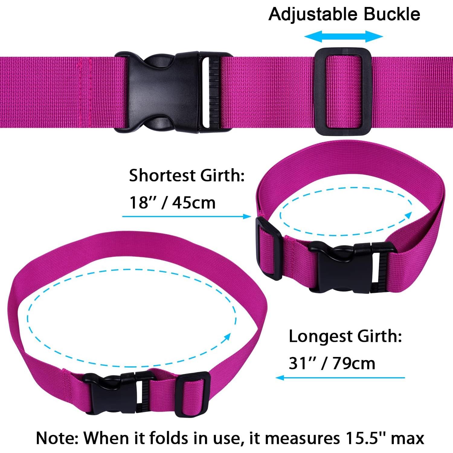 Correa de Equipaje Ajustable Wisdompro 2 Pcs 31 cm Púrpura